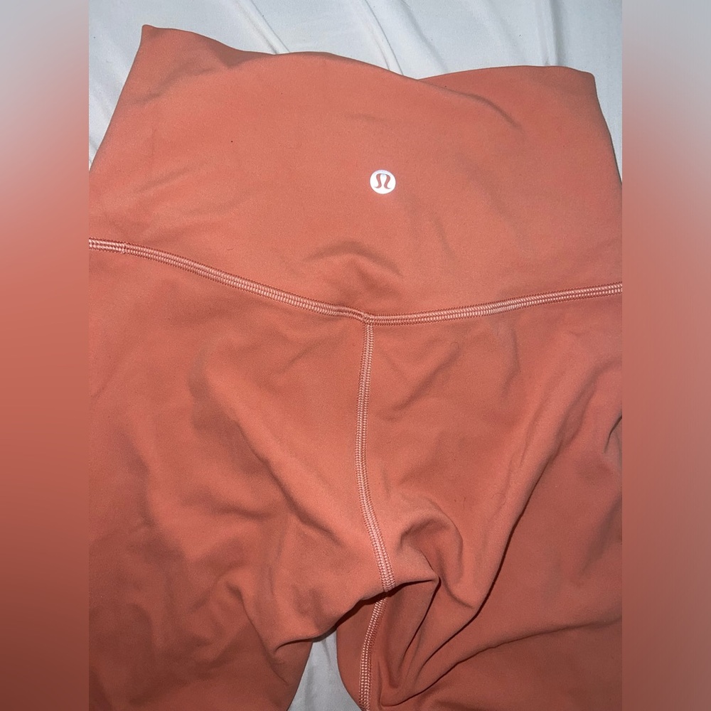 LULULEMON align leggings, pink/salmon, size 4, 25”. only worn once or twice